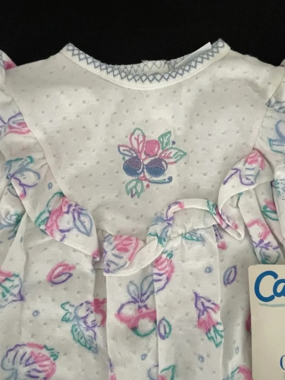 Vintage Carters Baby Girl's 6 mos Floral One Piece Bubble Romper NWT